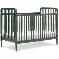 Namesake Liberty 3-in-1 Convertible Spindle Crib w/Toddler Bed Conversion Kit - Forest Green