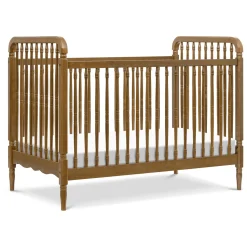 Namesake Liberty 3-in-1 Convertible Spindle Crib w/Toddler Bed Conversion Kit - Natural Walnut
