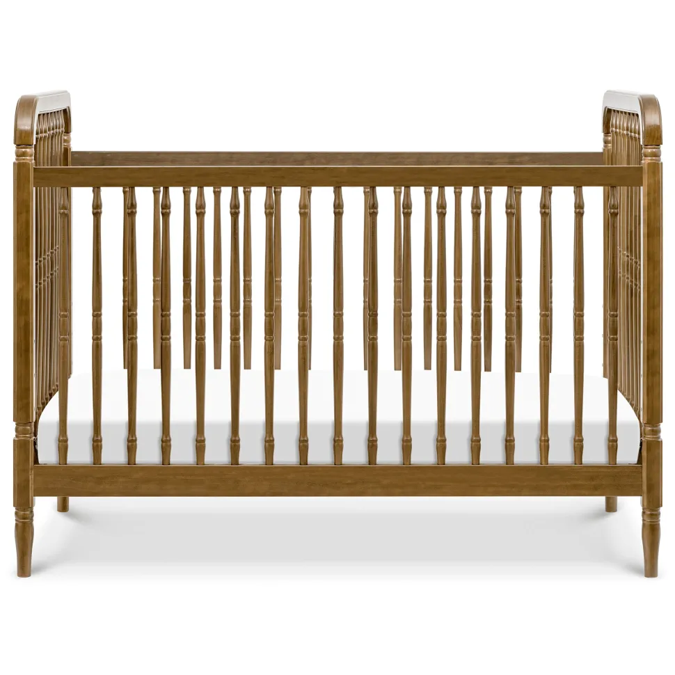 Namesake Liberty 3-in-1 Convertible Spindle Crib w/Toddler Bed Conversion Kit - Natural Walnut