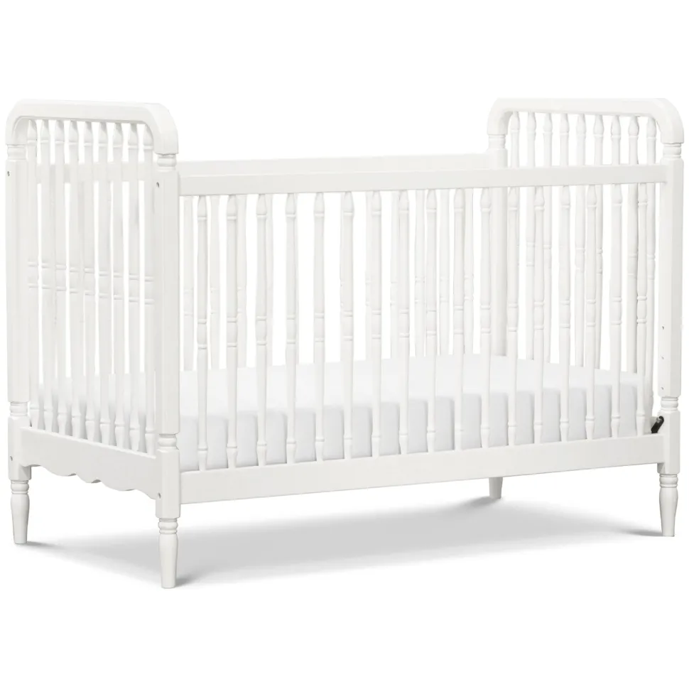 Namesake Liberty 3-in-1 Convertible Spindle Crib w/Toddler Bed Conversion Kit - Warm White