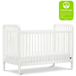 Namesake Liberty 3-in-1 Convertible Spindle Crib w/Toddler Bed Conversion Kit - Warm White
