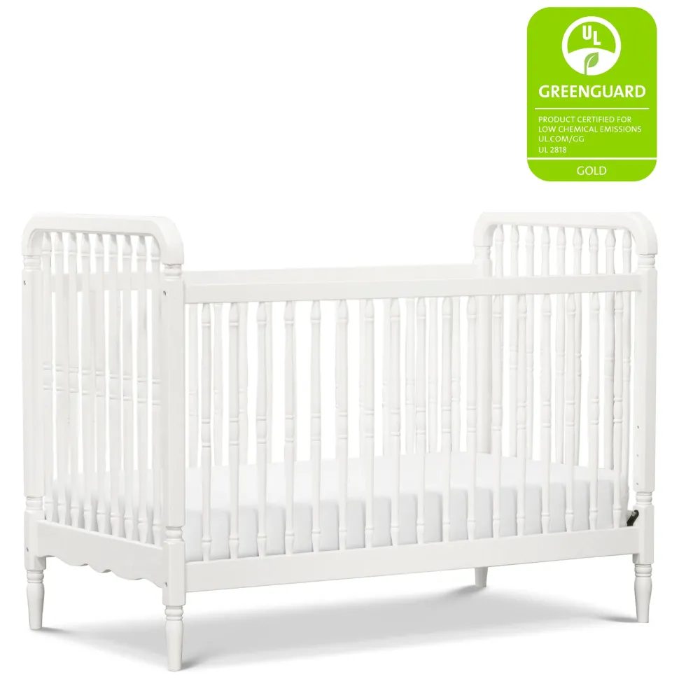 Namesake Liberty 3-in-1 Convertible Spindle Crib w/Toddler Bed Conversion Kit - Warm White