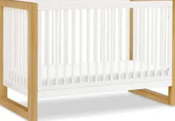 Namesake Nantucket 3-in-1 Convertible Crib w/Toddler Bed Conversion Kit - Warm White / Honey