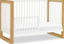 Namesake Nantucket 3-in-1 Convertible Crib w/Toddler Bed Conversion Kit - Warm White / Honey