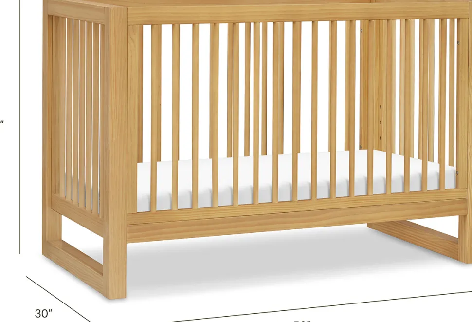 Namesake Nantucket 3-in-1 Convertible Crib w/Toddler Bed Conversion Kit - Honey