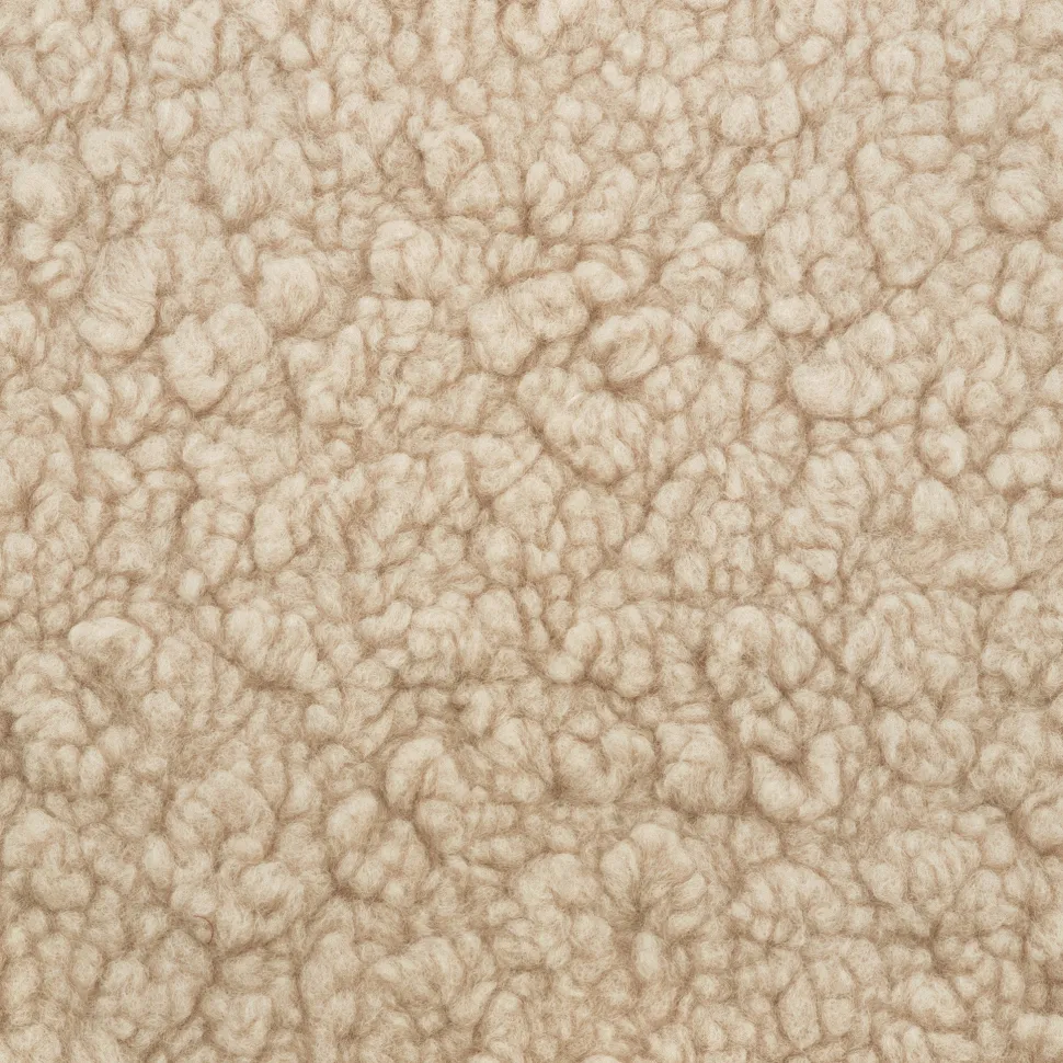Namesake Tuffet Storage Ottoman - Chai Shearling with Honey Ball Feet
