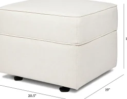 Namesake Willa/Alden Gliding Ottoman - Performance Cream Eco-Weave