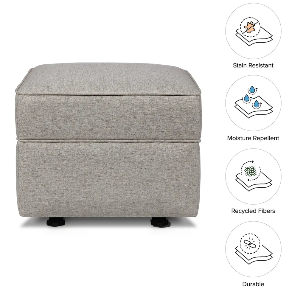 Namesake Willa/Alden Gliding Ottoman - Performance Grey Eco-Weave