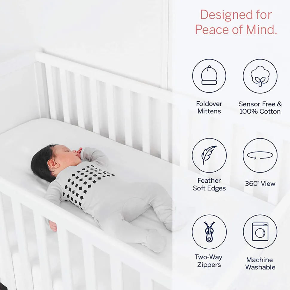 Nanit Breathing Wear Pajamas - Newborn, Pebble Grey