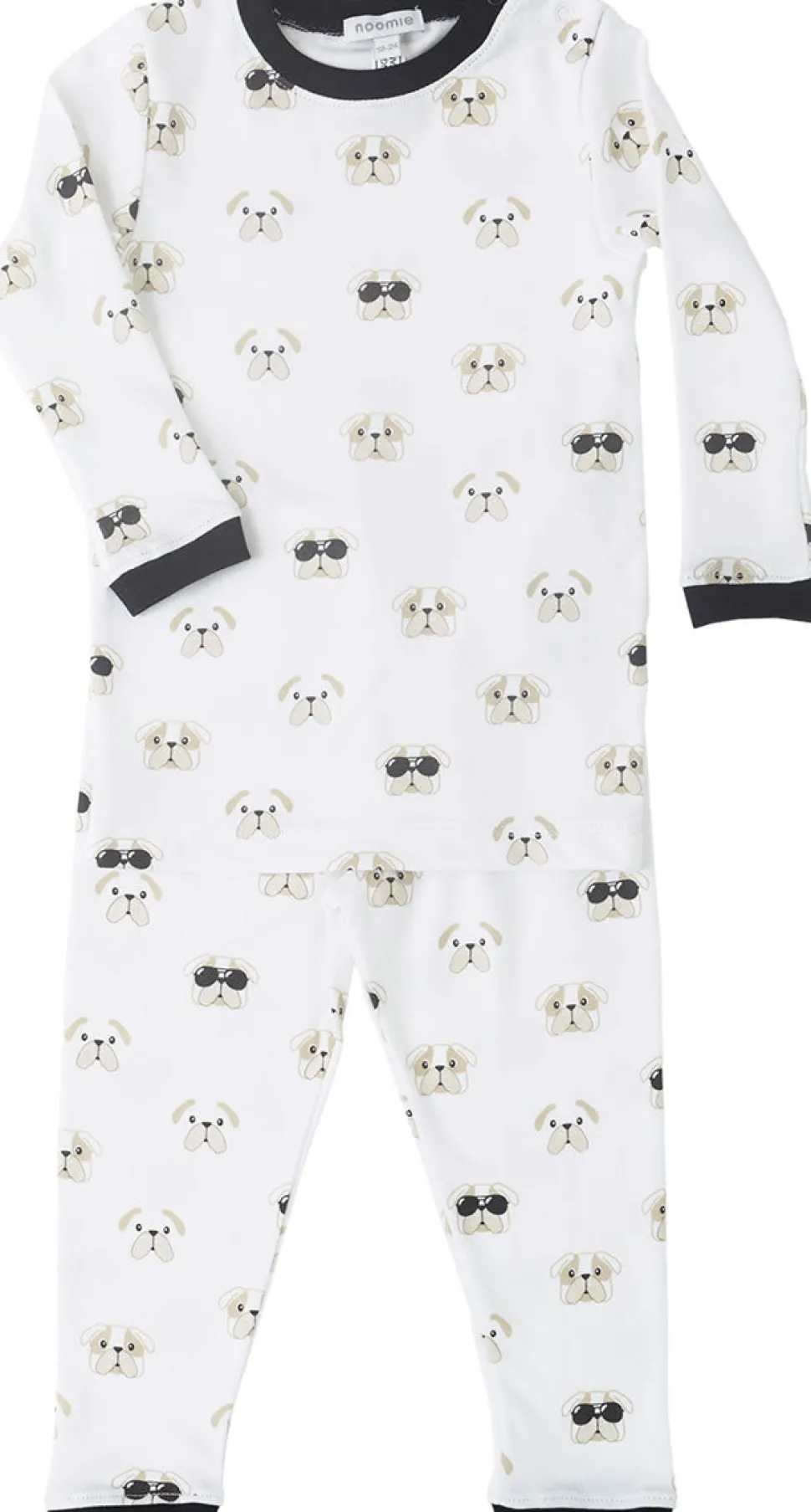 Noomie 2 Piece Pajamas - Black Bulldog (3T)