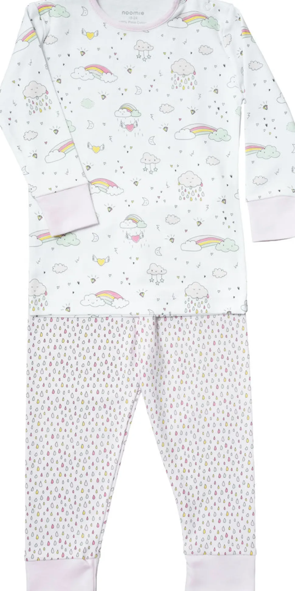Noomie 2 Piece Pajamas - Rainbows (4T)