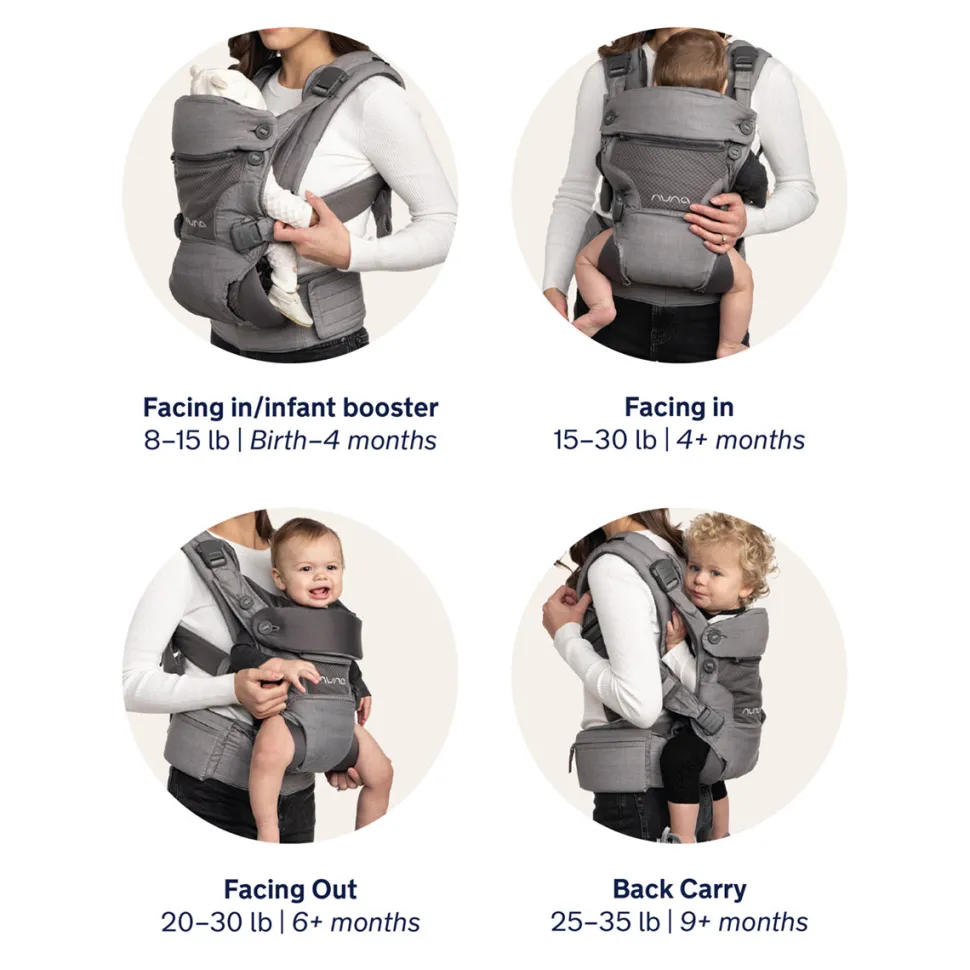 Nuna CUDL 4 in 1 Baby Carrier - Softened Shadow