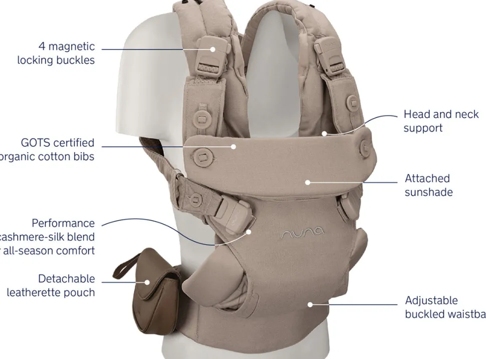 Nuna CUDL Luxe 4 in 1 Baby Carrier - Quartz