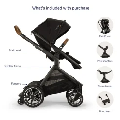 Nuna DEMI Next Stroller with Rider Board - Caviar