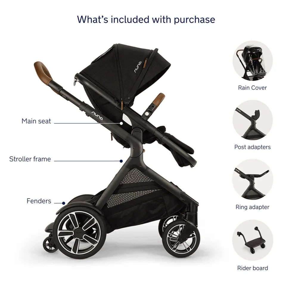 Nuna DEMI Next Stroller with Rider Board - Caviar