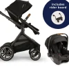 Nuna DEMI Next Stroller with Rider Board + PIPA urbn Travel System - Caviar