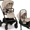 Nuna MIXX Next with Magnetic Buckle + PIPA Aire RX Travel System Bundle - Biscotti / Biscotti