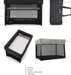 Nuna PAAL Travel Cot + Playard - Caviar