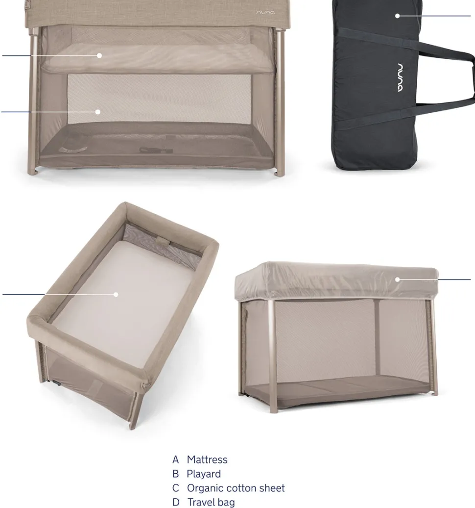 Nuna PAAL Travel Cot + Playard - Cedar