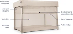 Nuna PAAL Travel Cot + Playard - Biscotti