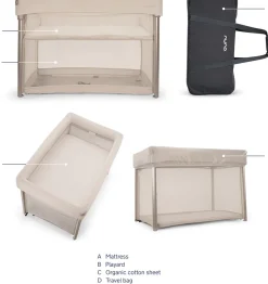 Nuna PAAL Travel Cot + Playard - Biscotti