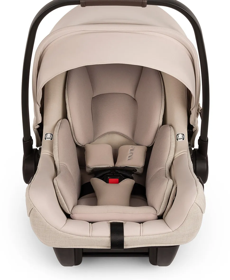 Nuna PIPA Aire RX Infant Car Seat + PIPA RELX Base with Load Leg - Biscotti