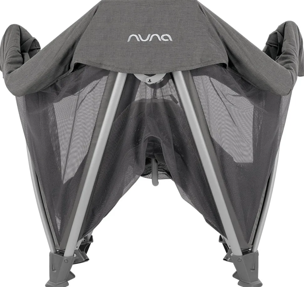 Nuna SENA Aire Playard with Zip-Off Bassinet + Changer (One Box) - Granite