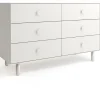 Oeuf 6 Drawer Dresser - Fawn - White