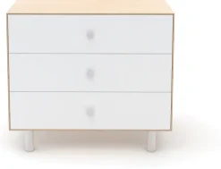 Oeuf 3 Drawer Dresser - Fawn - White/Birch