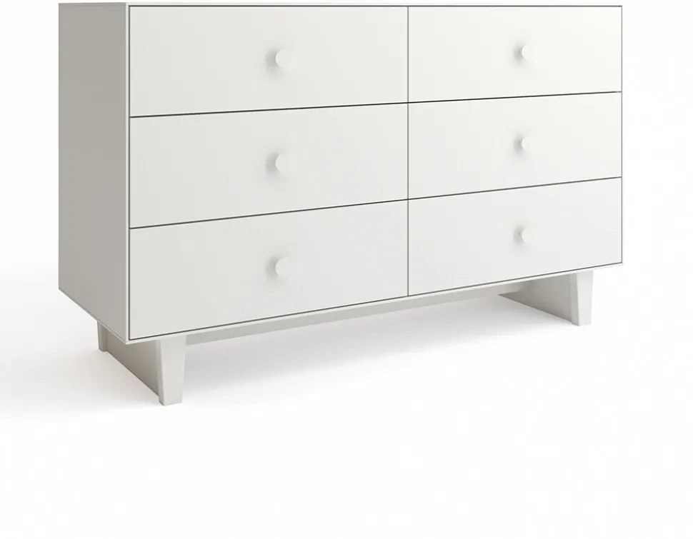 Oeuf 6 Drawer Dresser - Rhea - White