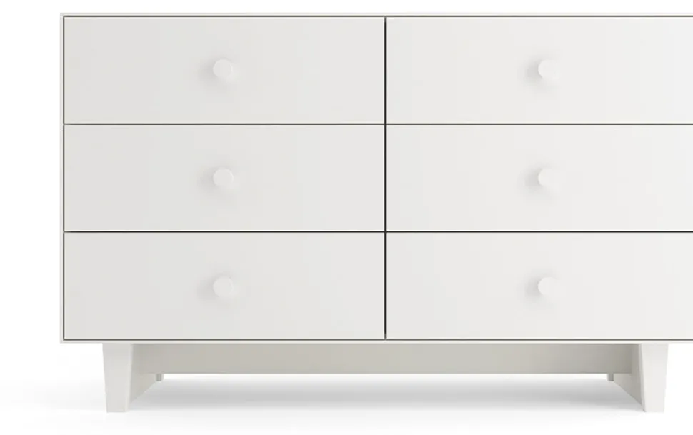 Oeuf 6 Drawer Dresser - Rhea - White