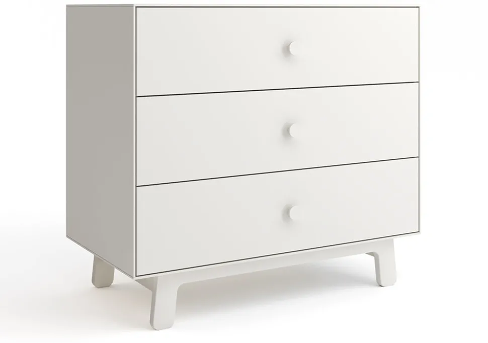 Oeuf 3 Drawer Dresser - Sparrow - White
