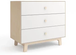 Oeuf 3 Drawer Dresser - Sparrow - White/Birch