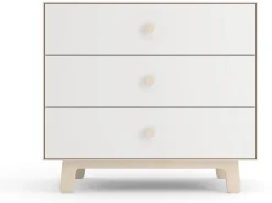 Oeuf 3 Drawer Dresser - Sparrow - White/Birch