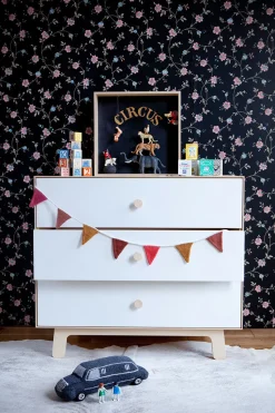 Oeuf 3 Drawer Dresser - Sparrow - White/Birch