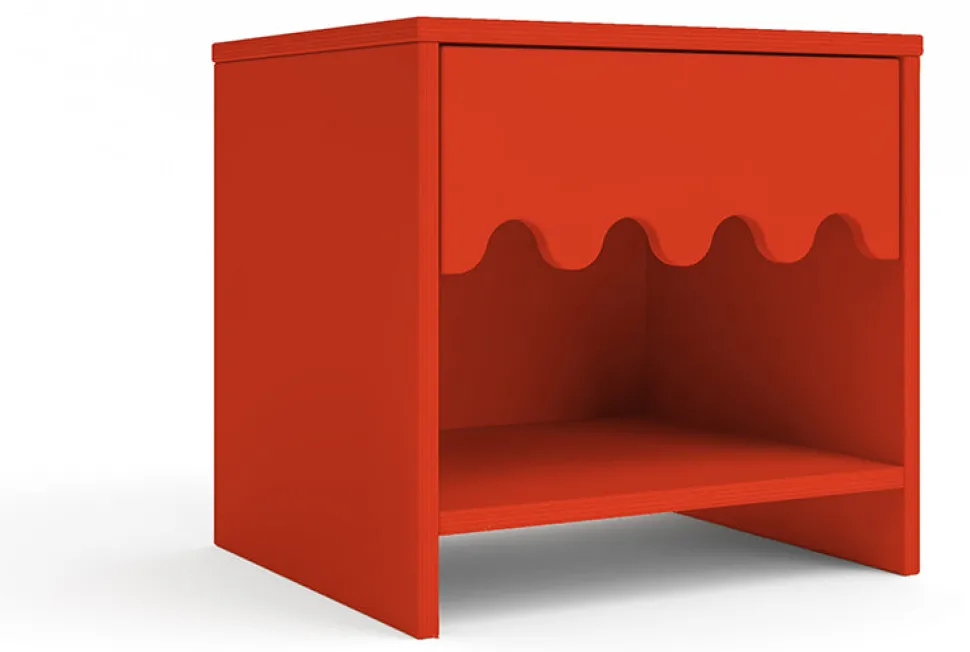 Oeuf Moss Night Stand - Red - Tomato