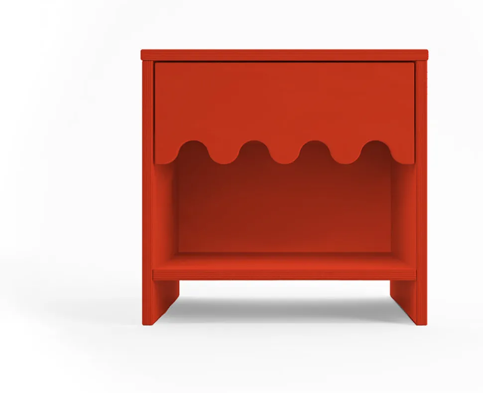 Oeuf Moss Night Stand - Red - Tomato