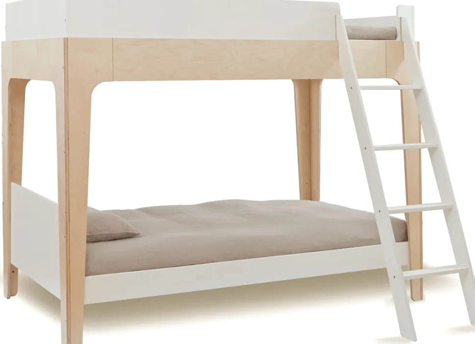 Oeuf Perch Bunk Bed - Twin Size - White/Birch