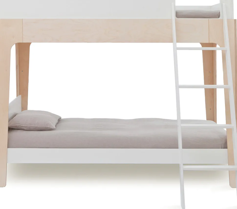 Oeuf Perch Bunk Bed - Twin Size - White/Birch