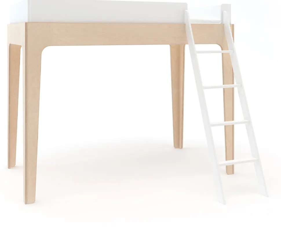 Oeuf Perch Loft Bed - Twin Size - White/Birch
