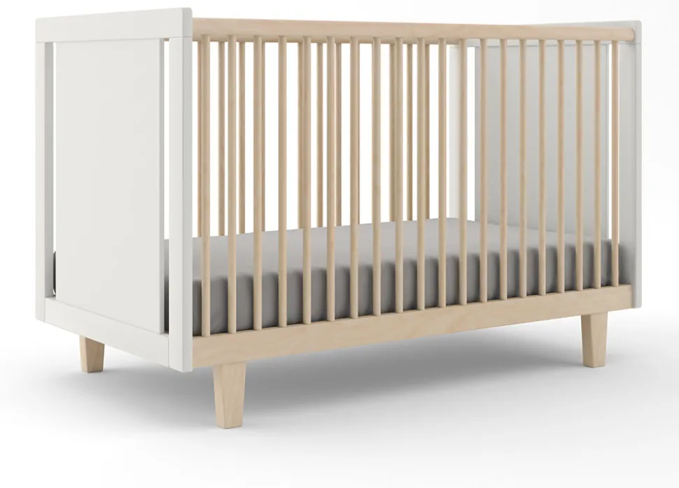 Oeuf Rhea Crib - White/Birch