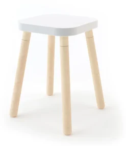 Oeuf Square Stool - White/Birch