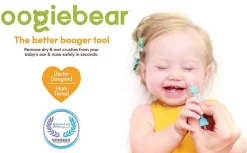 Oogiebear Infant Nose & Ear Cleaner Two Pack - Orange/Sea Foam with Case