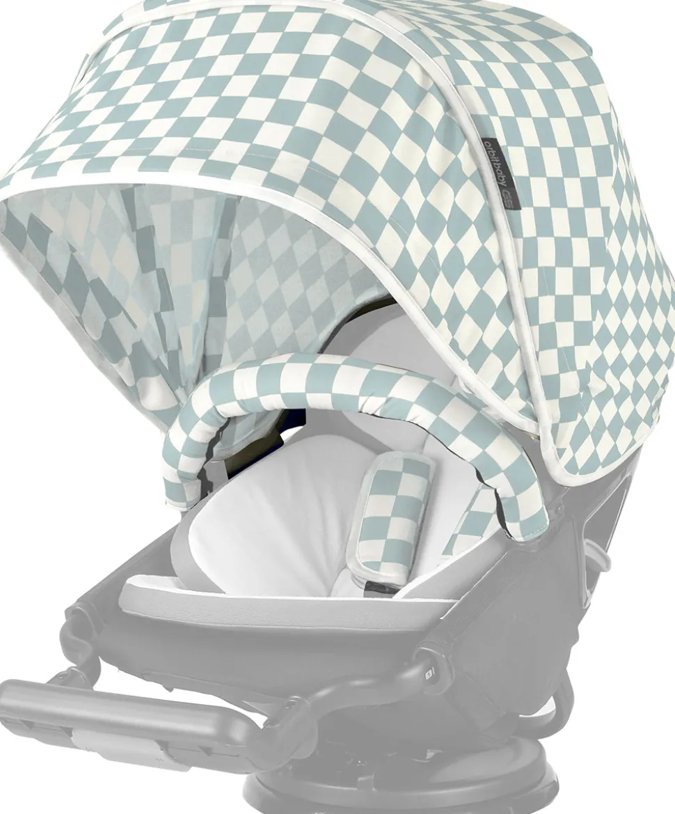 Orbit Baby G5 Stroller Canopy - Checkered Surf Spray