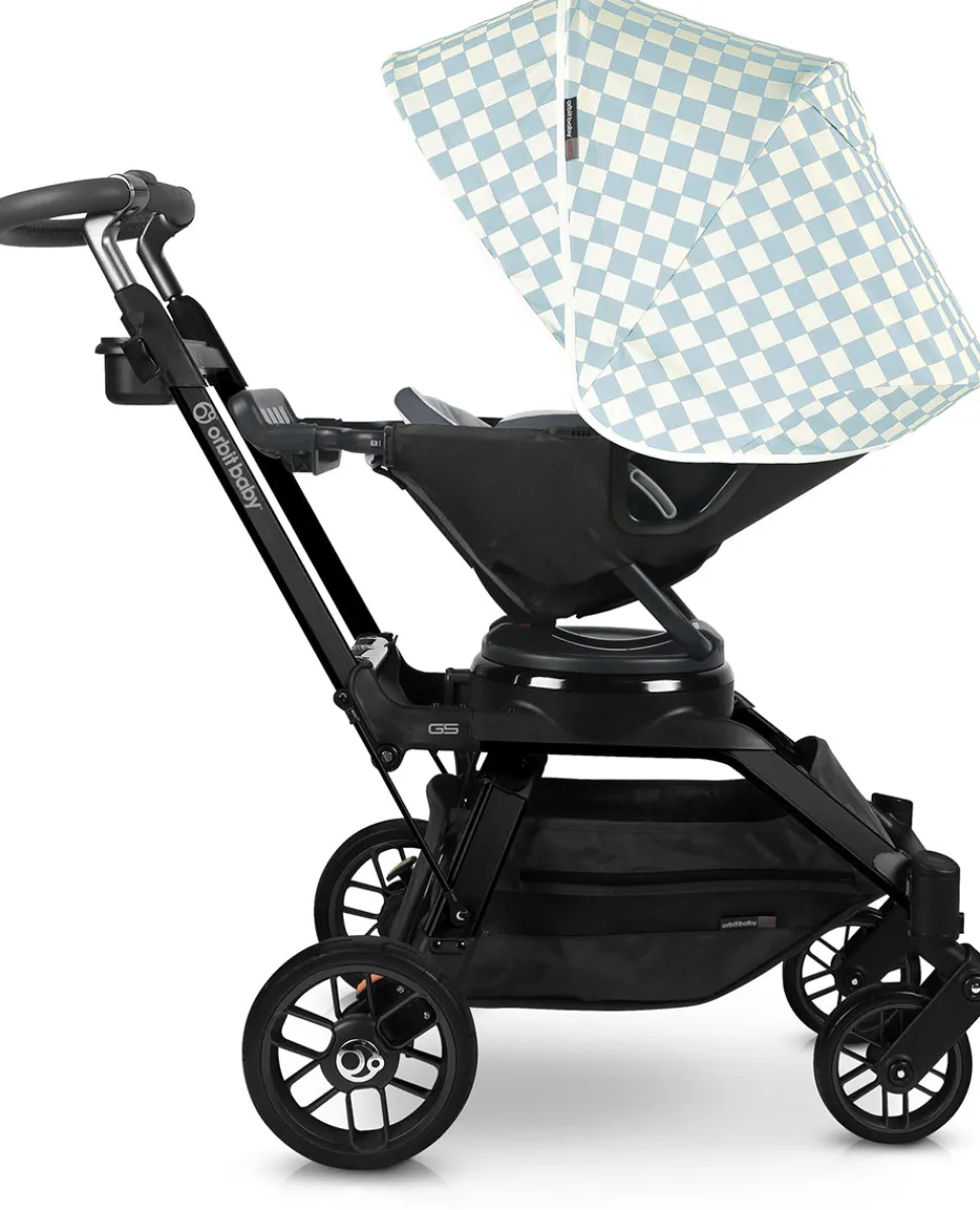 Orbit Baby G5 Stroller Canopy - Checkered Surf Spray