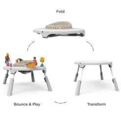 Oribel PortaPlay 4-in-1 Foldable Activity Center - Turn, Bounce, Play, Transform - Wonderland Adventures