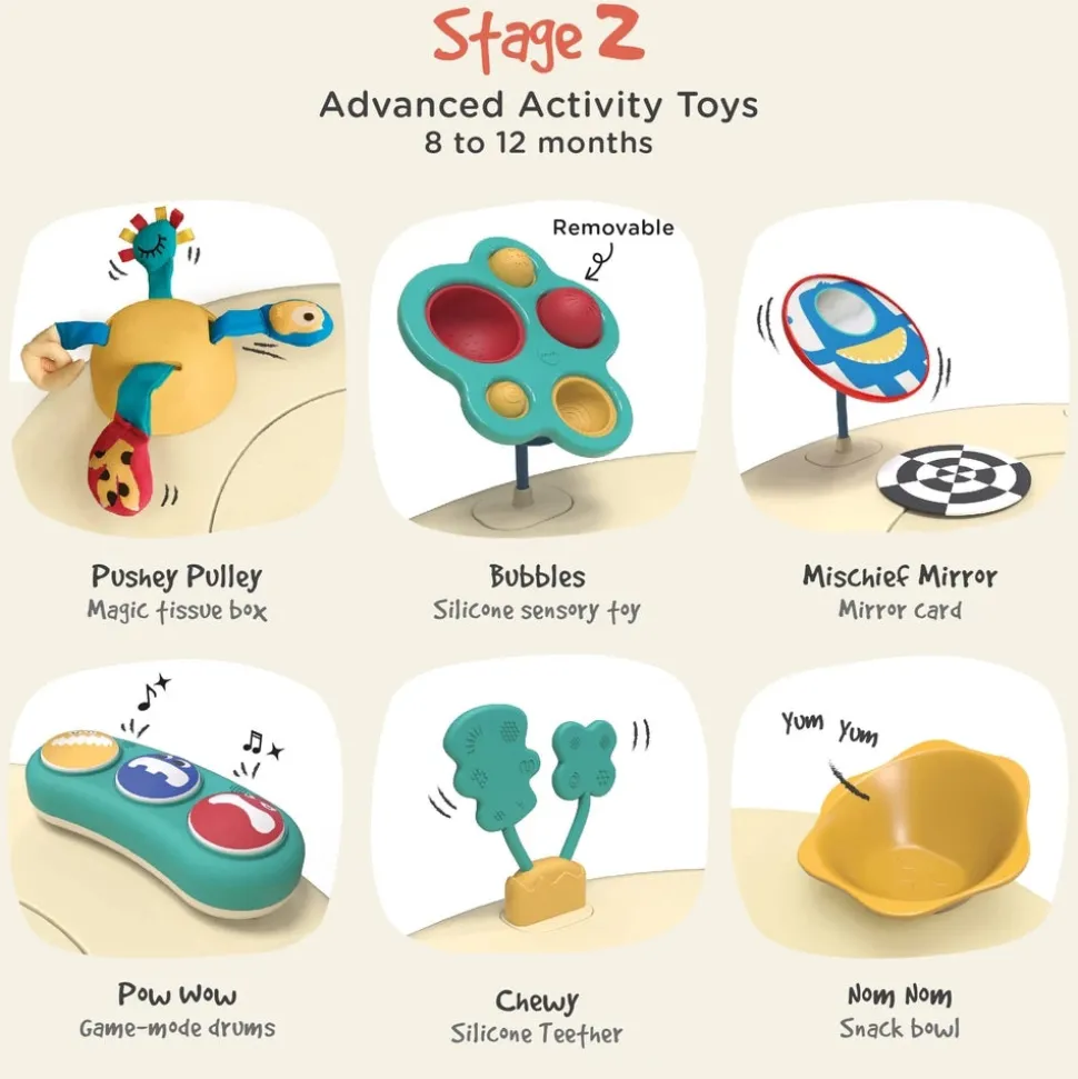Oribel Portaplay 4-in-1 Grow With Me Activity Center & Stools - Monsterland
