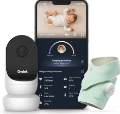 Owlet Cam 2 & Dream Sock Duo Smart Baby Monitoring System - Mint