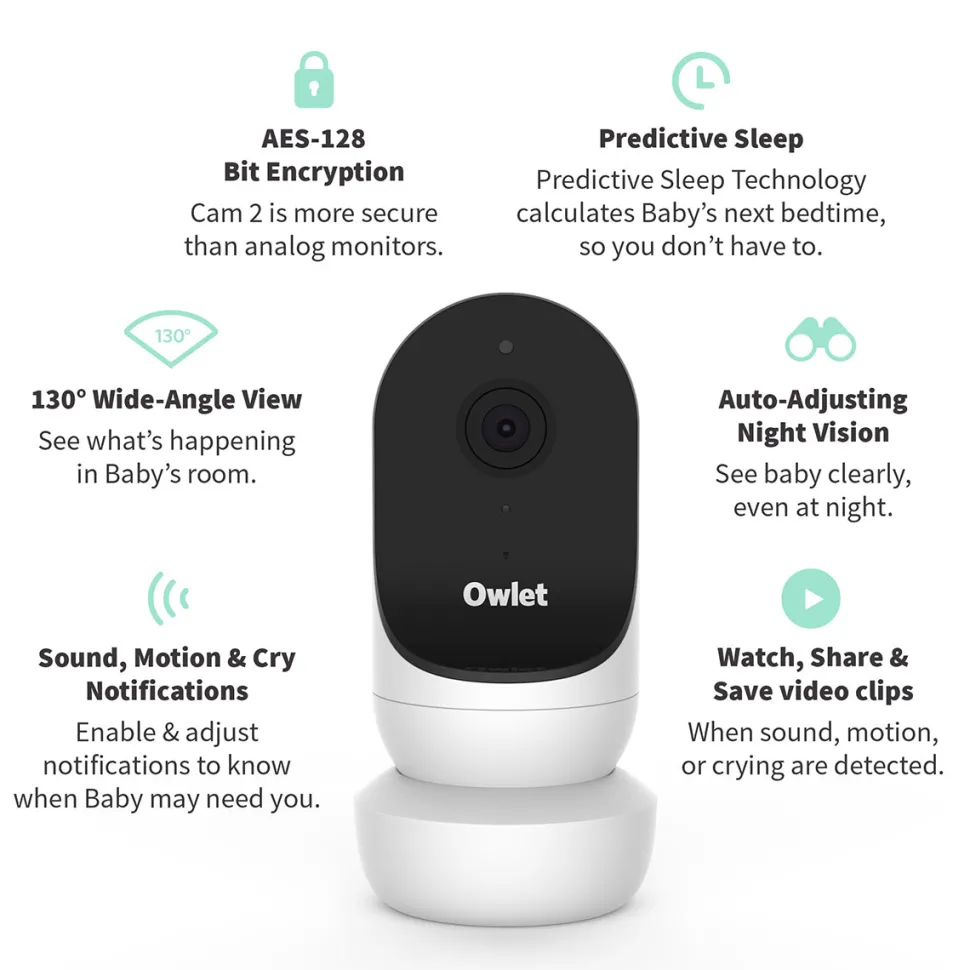 Owlet Cam 2 Smart HD Video Baby Monitor - White