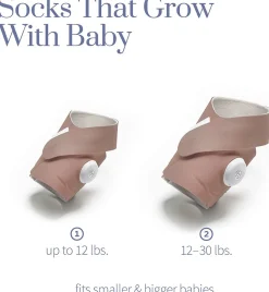 Owlet Fabric Accessory Sock Set for Smart Sock 3 - Dusty Rose
